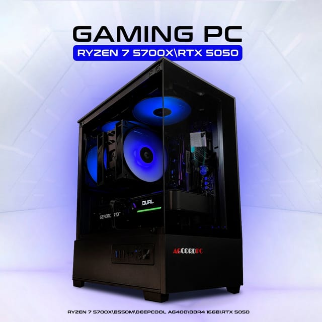 Игровой компьютер Нуар: Ryzen 7 5700X, RTX 5050 8Gb